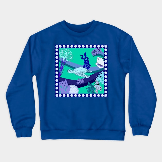 Underwater world Crewneck Sweatshirt by ElleNico Art & Design